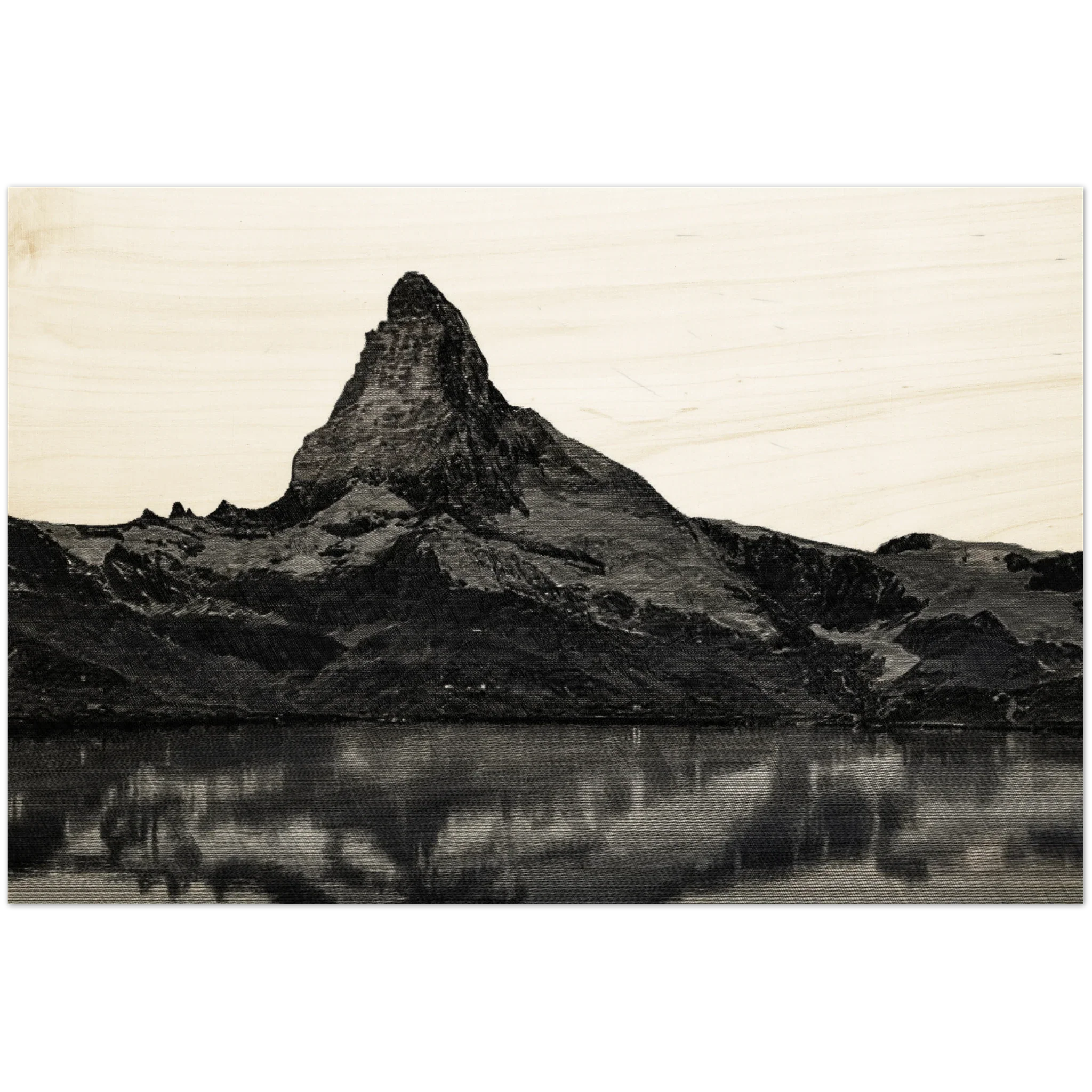 The Sovereign Summit — cross-hatch illustration of the Matterhorn by Paschar